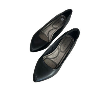 Euc, ANDIAMO, Black, Pointed, Shoes, Size 8W, Insulated Soft Cushion